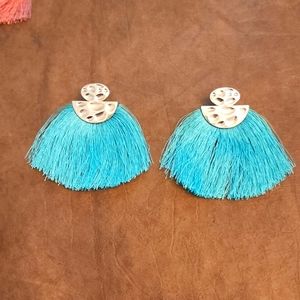 Teal earrings